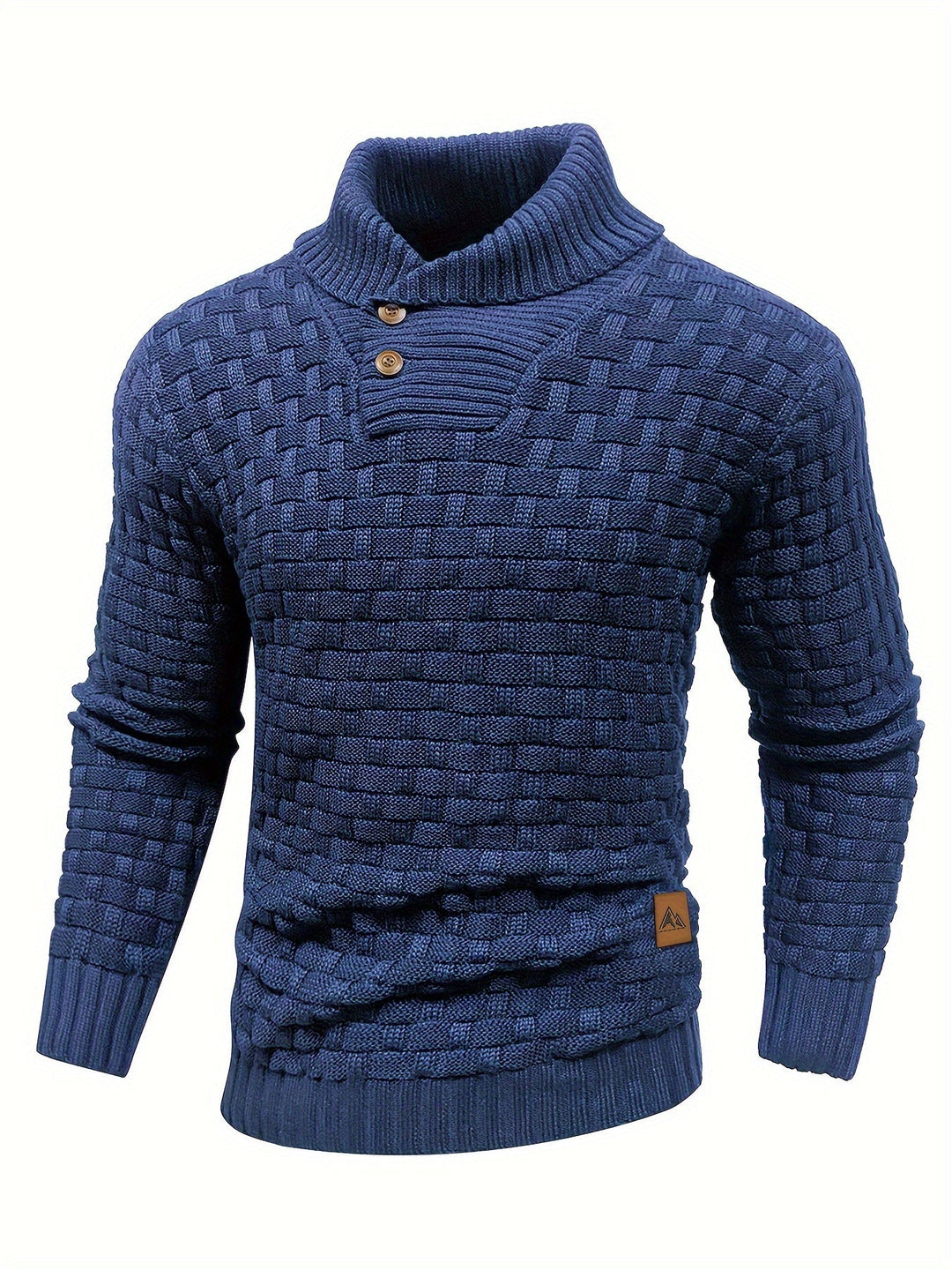 Aldric | Herren Strickpullover mit Schalkragen - Brown - Image 7