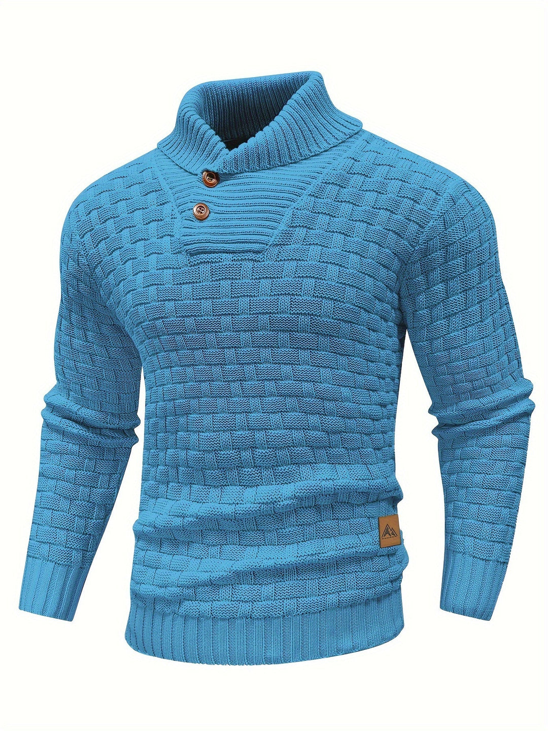 Aldric | Herren Strickpullover mit Schalkragen - Brown - Image 8