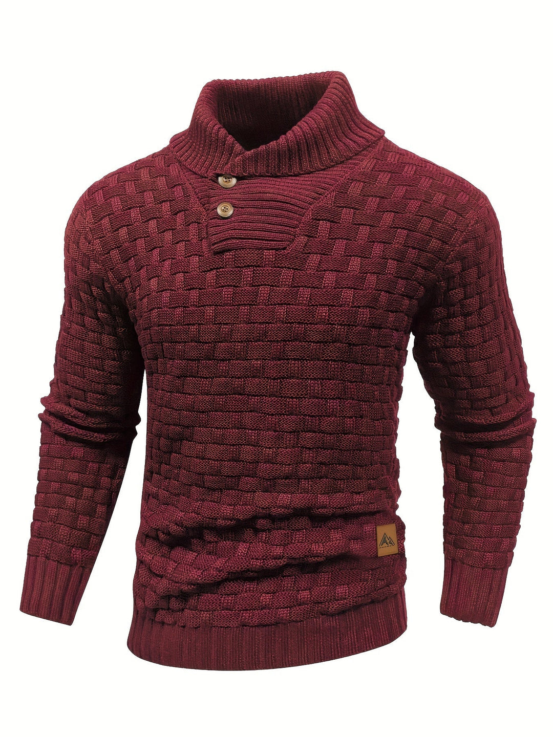 Aldric | Herren Strickpullover mit Schalkragen - Brown - Image 9