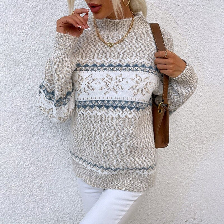 Almfrid | Damen Strickpullover Schneeflocken-Muster - Light Blue - Image 4