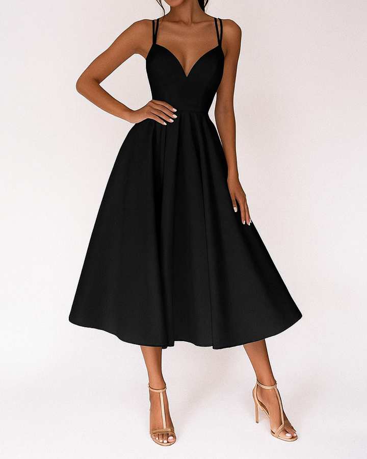 Amalia | Damen A-Linien Midikleid Hochzeitsgast - White - Image 4