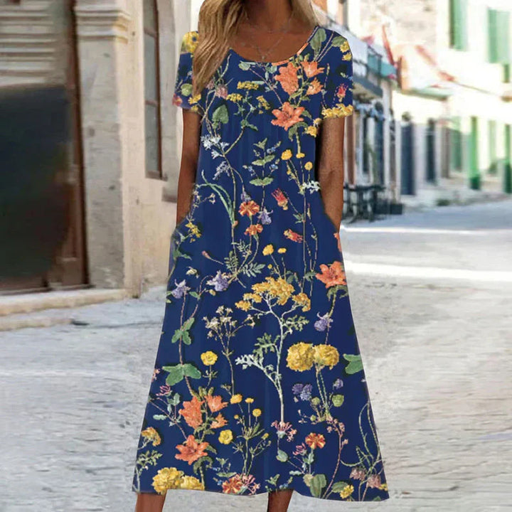 Annabella | Damen Blumen Midi Sommerkleid - Floral - Image 1