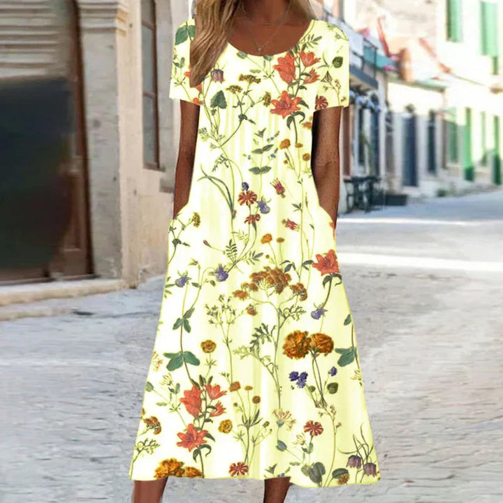 Annabella | Damen Blumen Midi Sommerkleid - Floral - Image 3