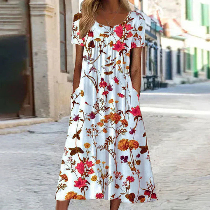 Annabella | Damen Blumen Midi Sommerkleid - Floral - Image 4