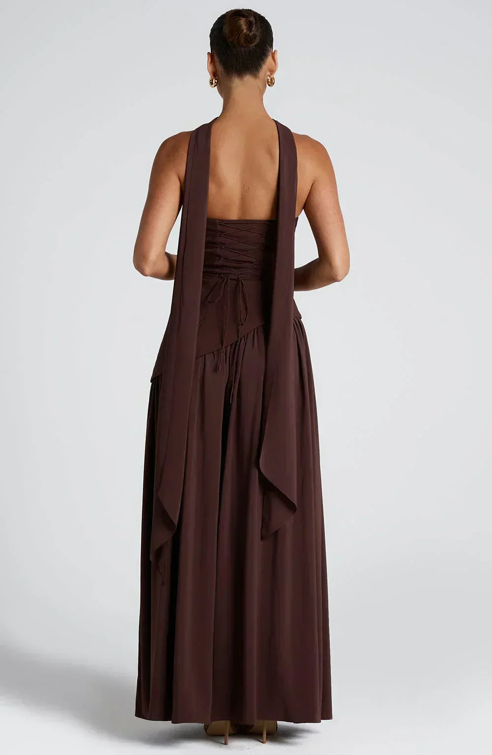 Anneliese | Damen Trägerloses Maxi Abendkleid mit Schlitz - Yellow - Image 14