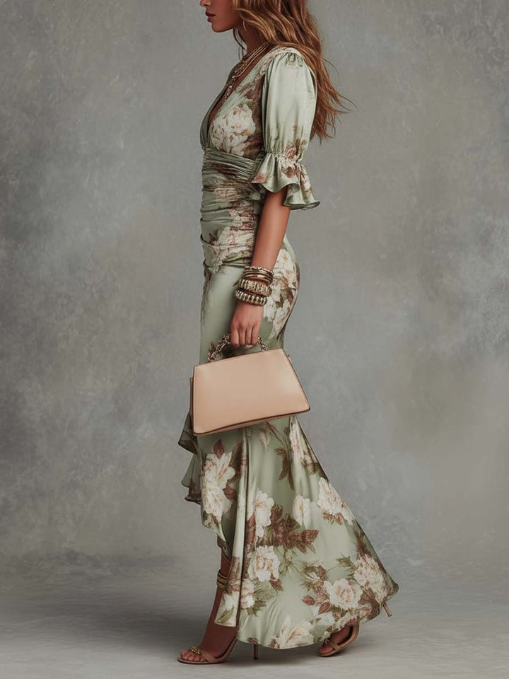 Apollonia | Damen Wickel Maxi Kleid mit Blumendruck - Floral - Image 2