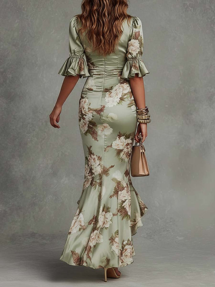 Apollonia | Damen Wickel Maxi Kleid mit Blumendruck - Floral - Image 3