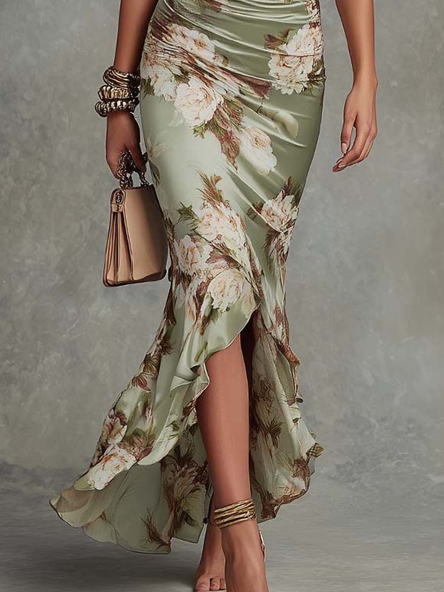 Apollonia | Damen Wickel Maxi Kleid mit Blumendruck - Floral - Image 5
