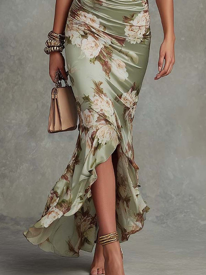 Apollonia | Damen Wickel Maxi Kleid mit Blumendruck - Floral - Image 5