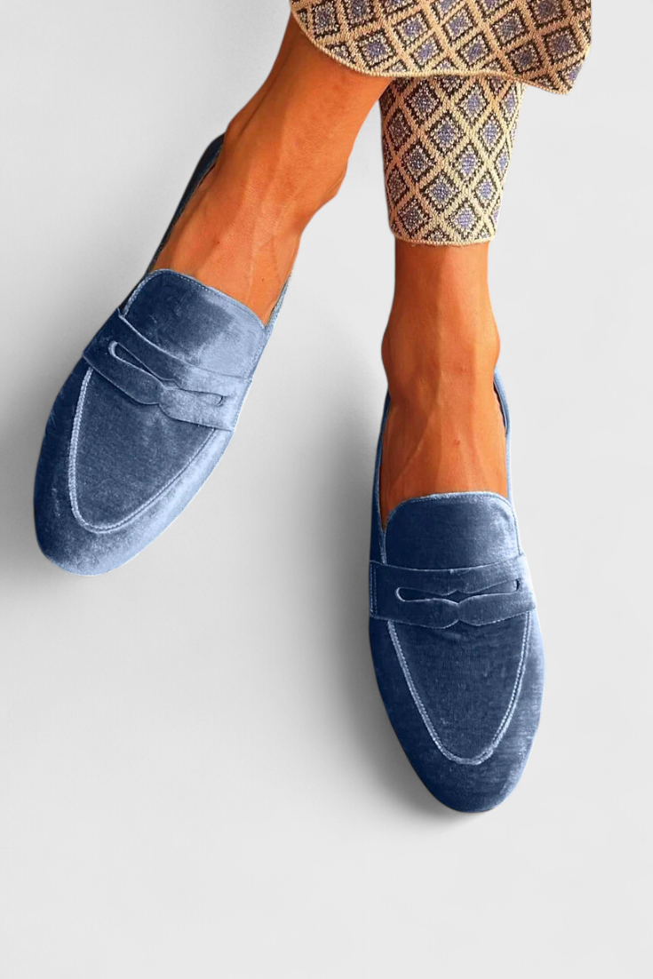 Araminta | Damen Slipper Loafer - Blue - Image 2
