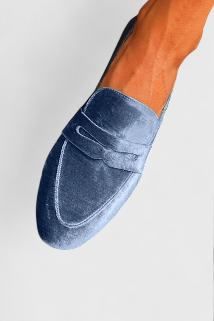 Araminta | Damen Slipper Loafer - Blue - Image 3