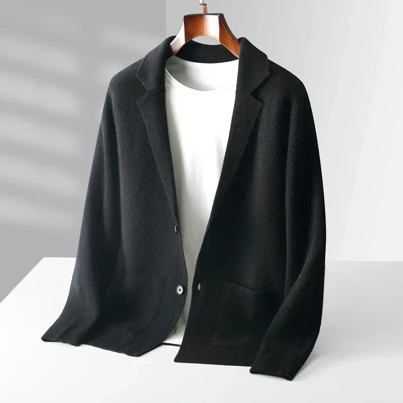 Arvid | Herren Strickblazer Casual Sakko - Brown - Image 4