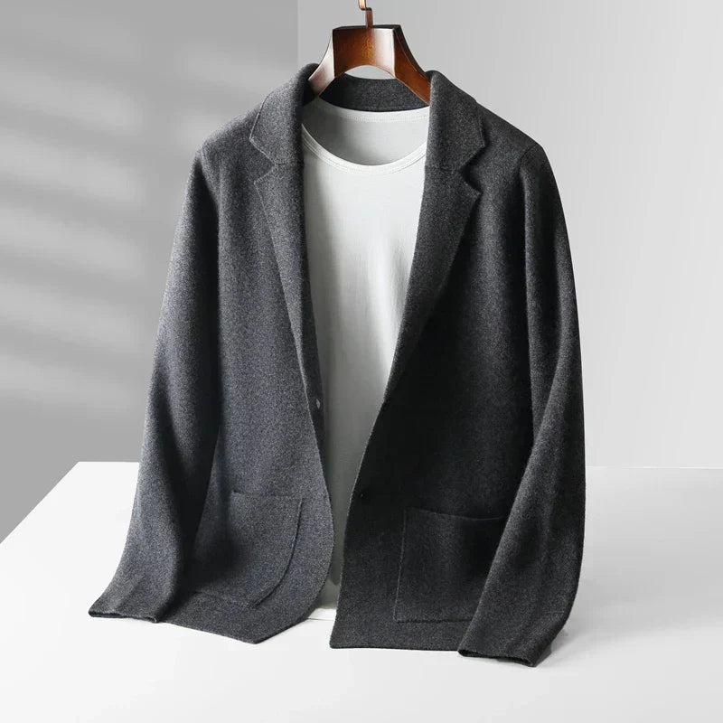 Arvid | Herren Strickblazer Casual Sakko - Brown - Image 5