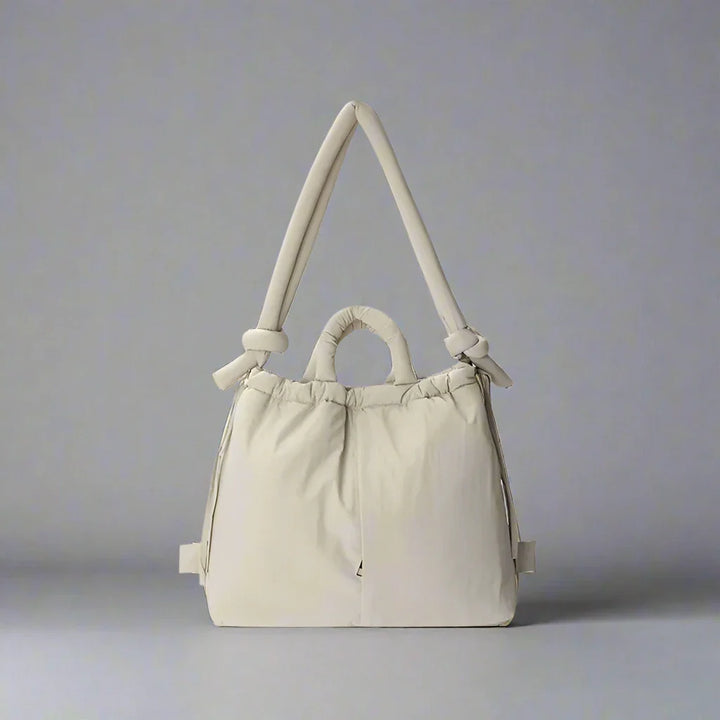 Astoria | Damen Gesteppte Puffer Handtasche - Beige - Image 11