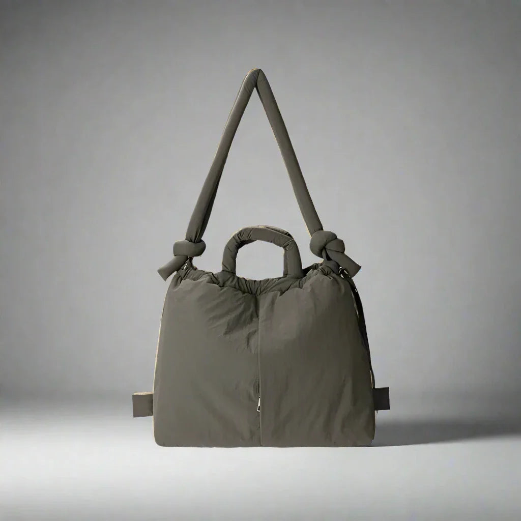 Astoria | Damen Gesteppte Puffer Handtasche - Beige - Image 12