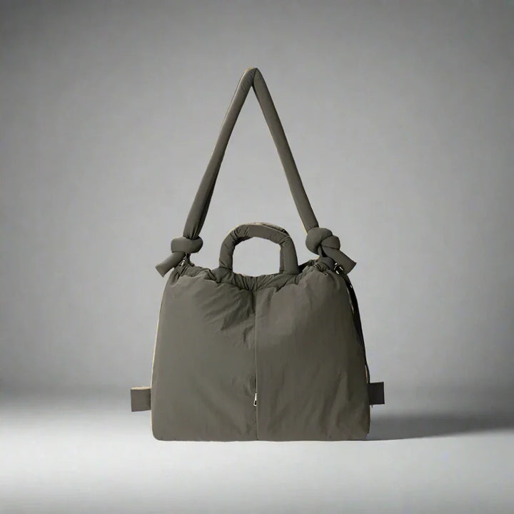 Astoria | Damen Gesteppte Puffer Handtasche - Beige - Image 12