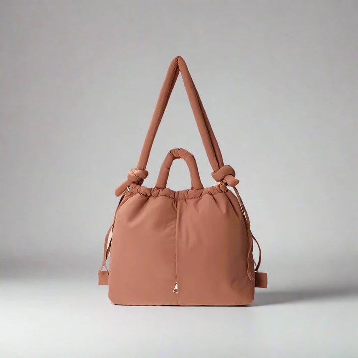 Astoria | Damen Gesteppte Puffer Handtasche - Beige - Image 8