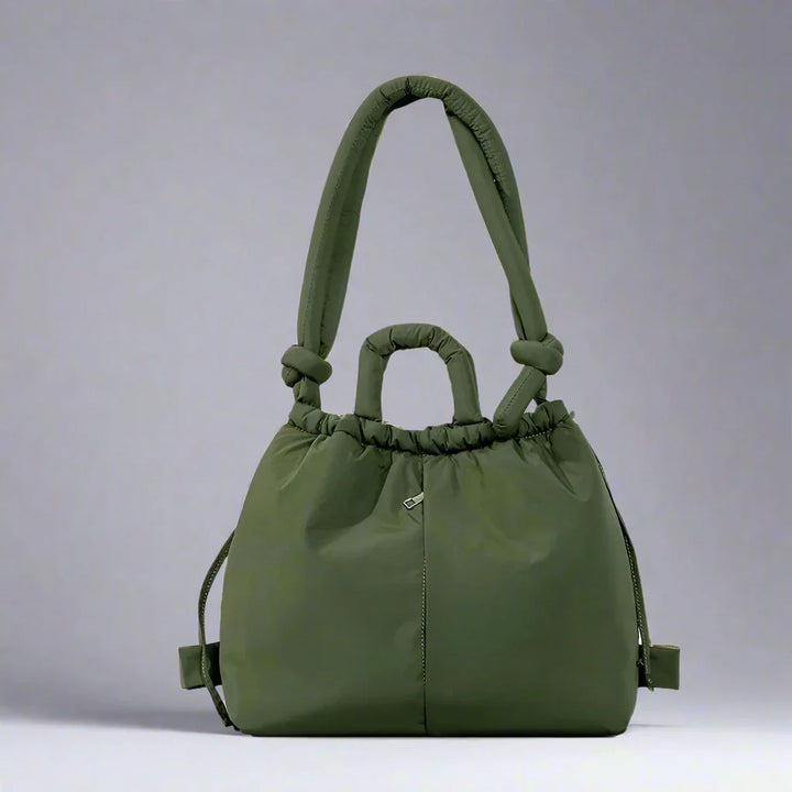 Astoria | Damen Gesteppte Puffer Handtasche - Beige - Image 9