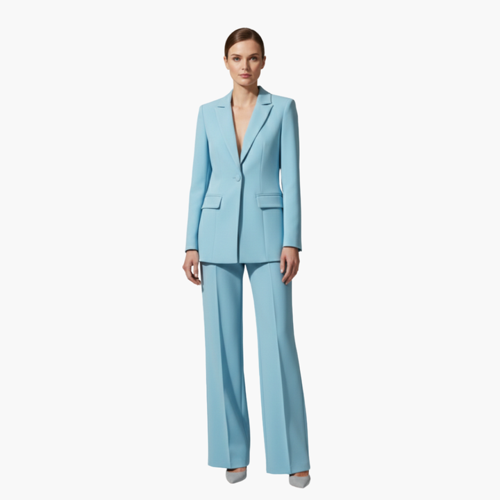 Aurelia | Damen Hellblau Hosenanzug Set - Light Blue - Image 2