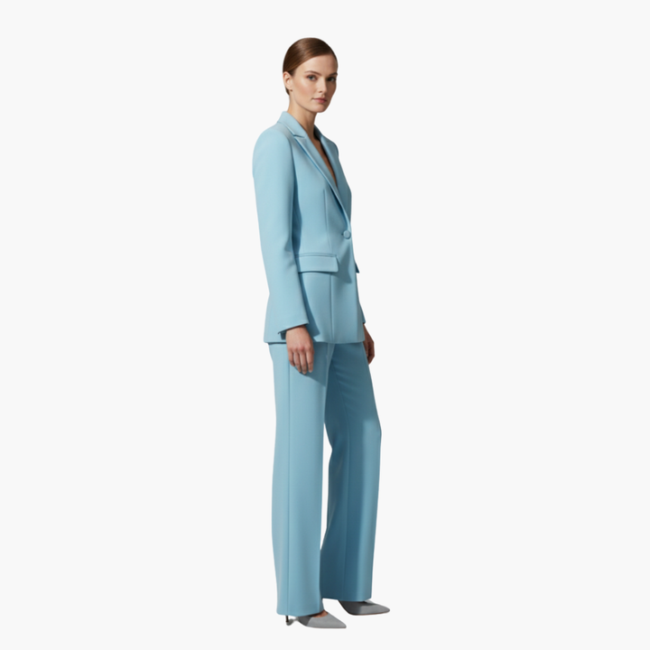 Aurelia | Damen Hellblau Hosenanzug Set - Light Blue - Image 3