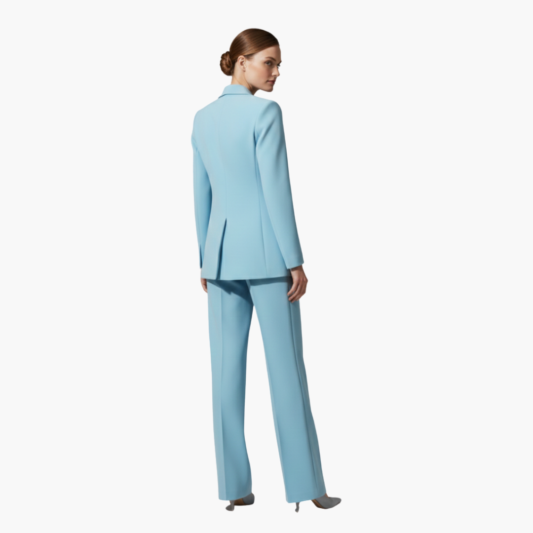 Aurelia | Damen Hellblau Hosenanzug Set - Light Blue - Image 4