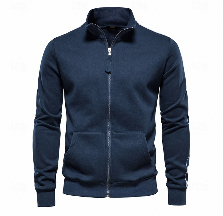 Aurelius | Herren Sweatjacke mit Stehkragen Navy - Navy - Image 1