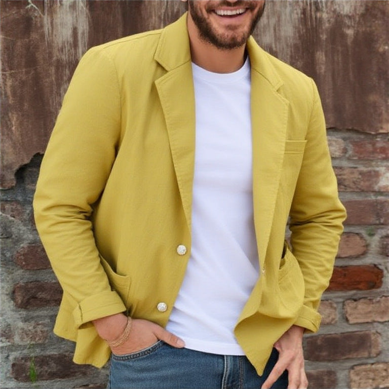 Balduin | Herren Casual Sakko mit Taschen - Beige - Image 2