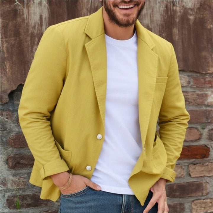 Balduin | Herren Casual Sakko mit Taschen - Beige - Image 2