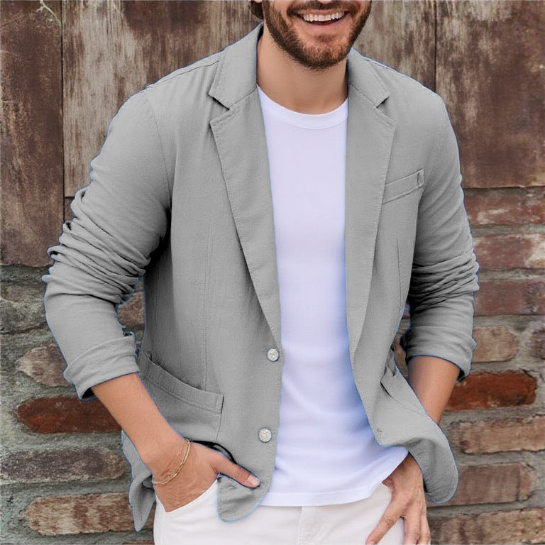 Balduin | Herren Casual Sakko mit Taschen - Beige - Image 4