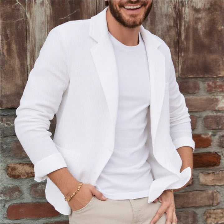 Balduin | Herren Casual Sakko mit Taschen - Beige - Image 5