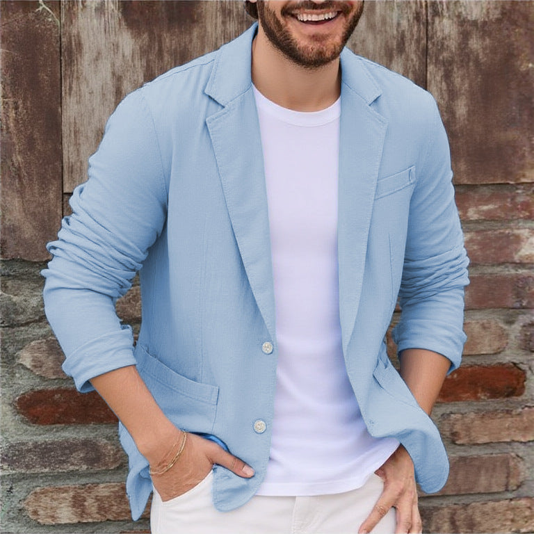 Balduin | Herren Casual Sakko mit Taschen - Beige - Image 6