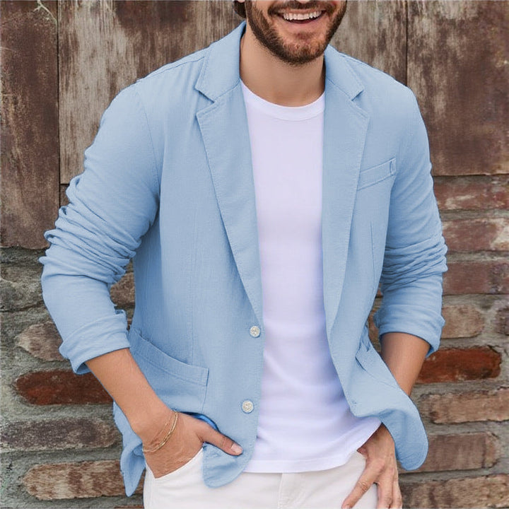 Balduin | Herren Casual Sakko mit Taschen - Beige - Image 6