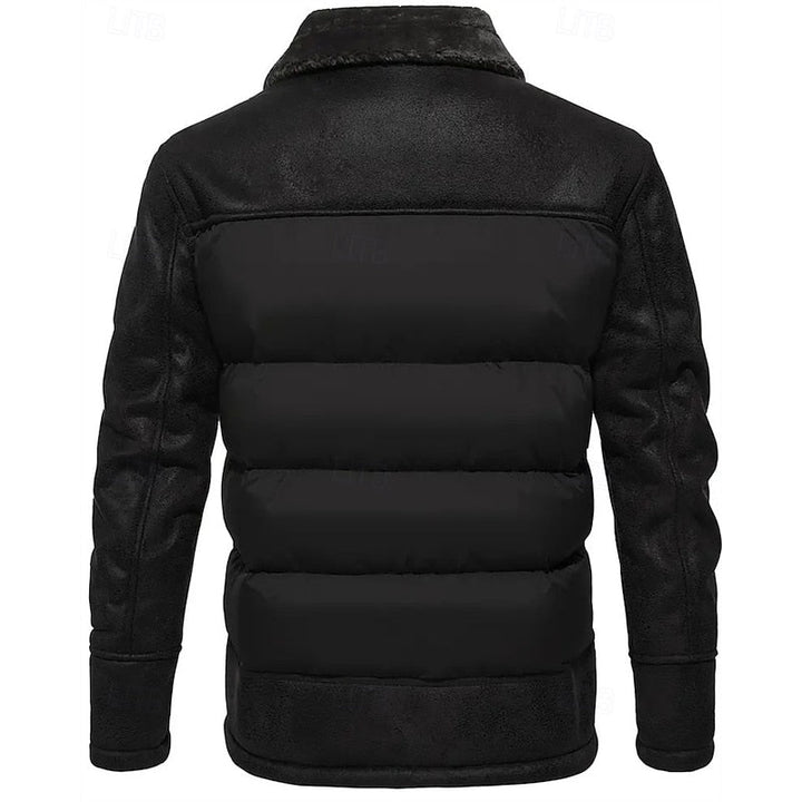 Baldwulf | Herren Steppjacke Gefüttert Winterjacke - Brown - Image 8
