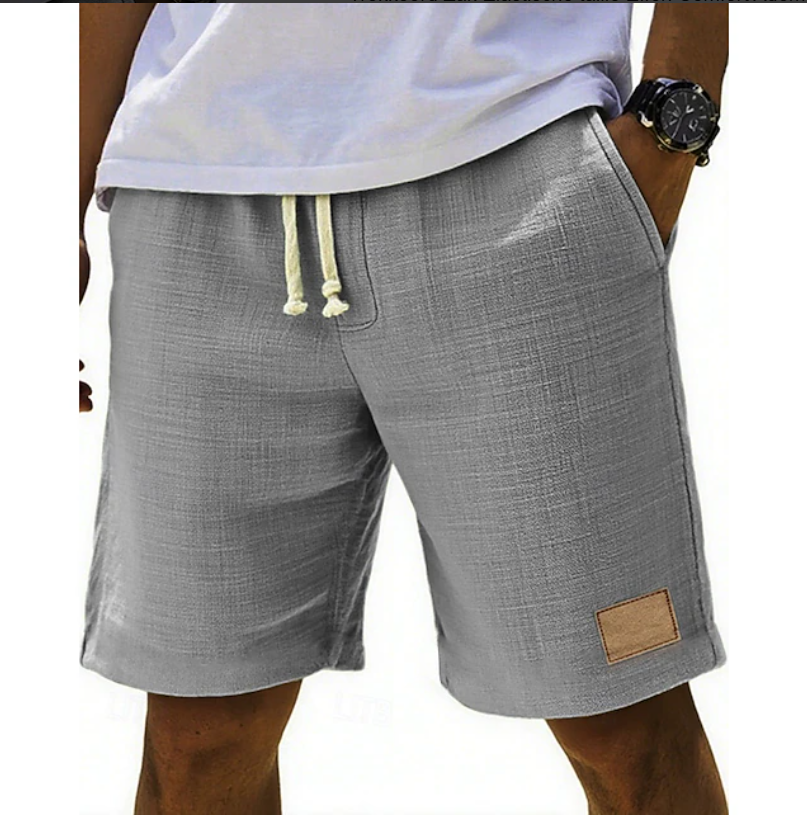 Bastian | Herren Bermuda Shorts mit Kordelzug - Light Grey - Image 2