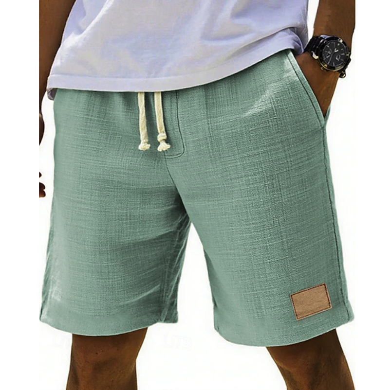 Bastian | Herren Bermuda Shorts mit Kordelzug - Light Grey - Image 7