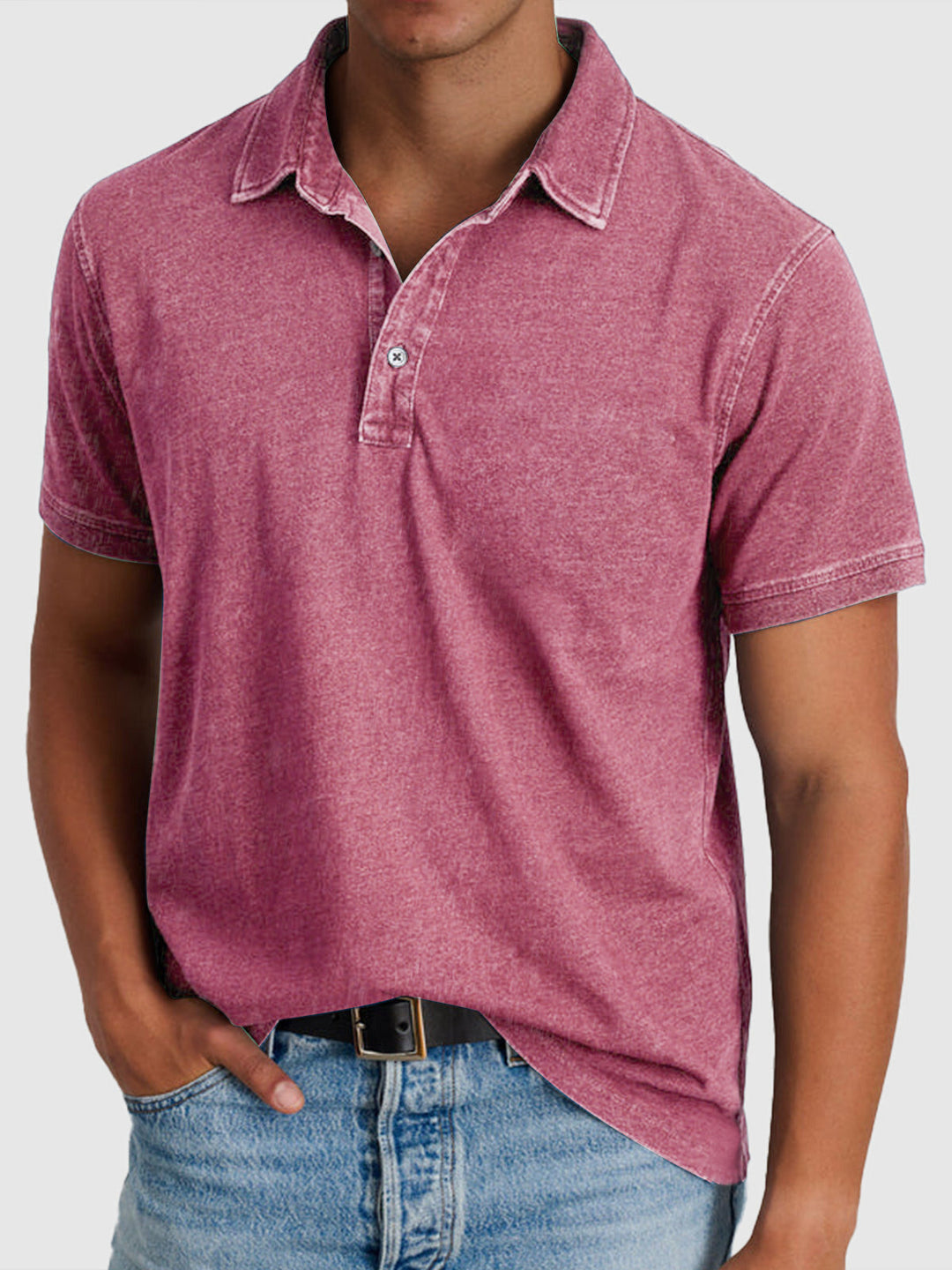 Bastian | Herren Kurzarm Poloshirt Regular Fit - Blue - Image 10