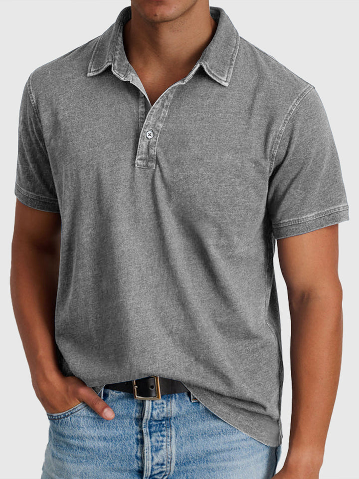 Bastian | Herren Kurzarm Poloshirt Regular Fit - Blue - Image 3
