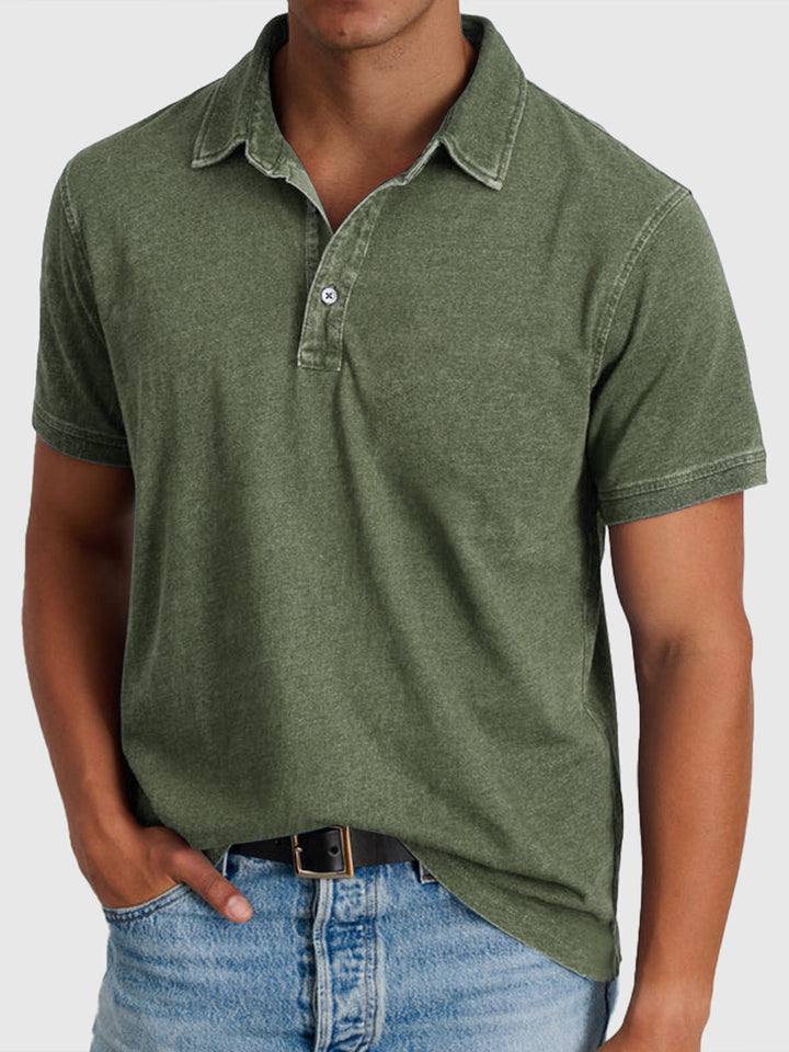 Bastian | Herren Kurzarm Poloshirt Regular Fit - Blue - Image 7