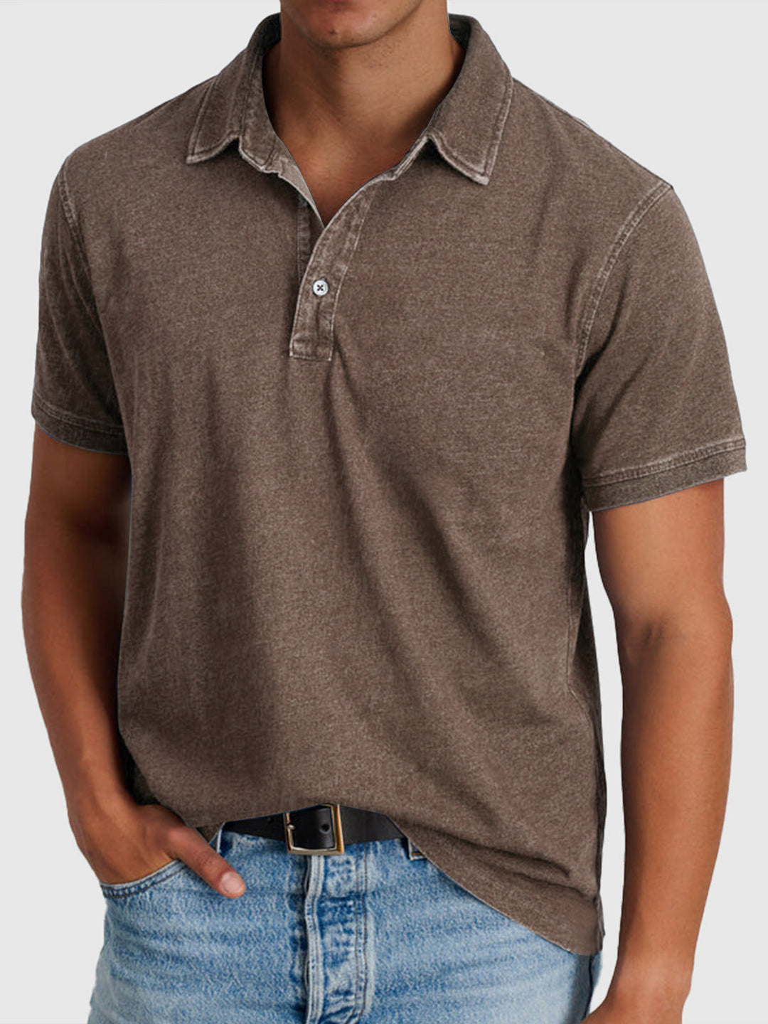 Bastian | Herren Kurzarm Poloshirt Regular Fit - Blue - Image 8