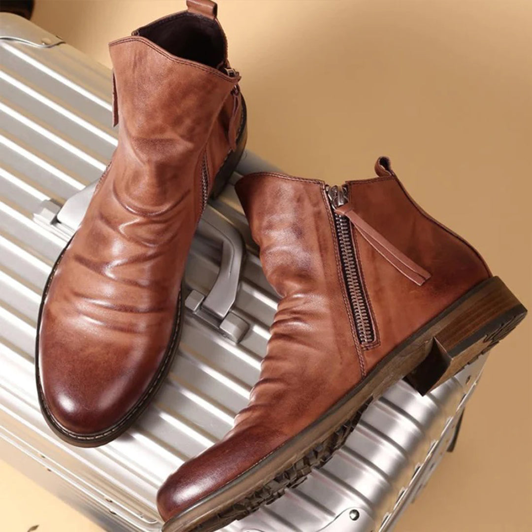 Bastian | Herren Stiefeletten mit Reißverschluss - Brown - Image 1