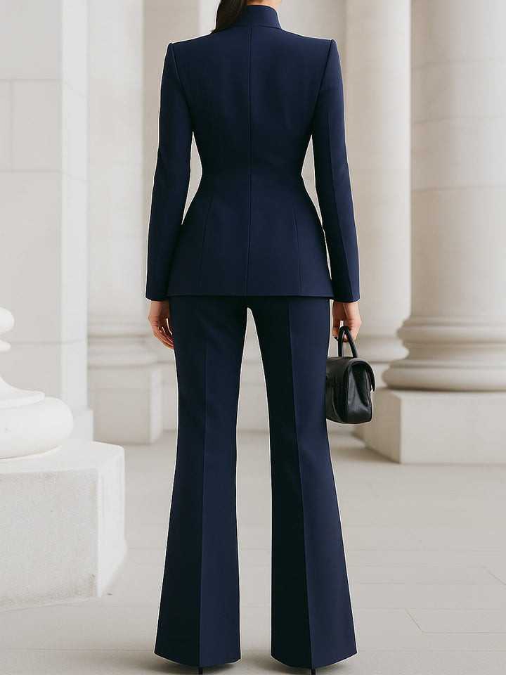 Victoria | Damen Hosenanzug Zweiteiler Blazer mit Hose Elegant Business
