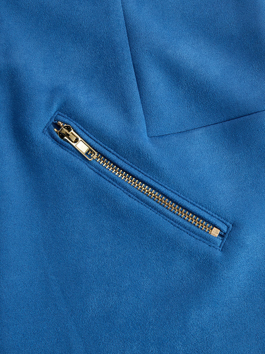 Benedetta | Damen Western Fransen Minikleid - Blue - Image 10