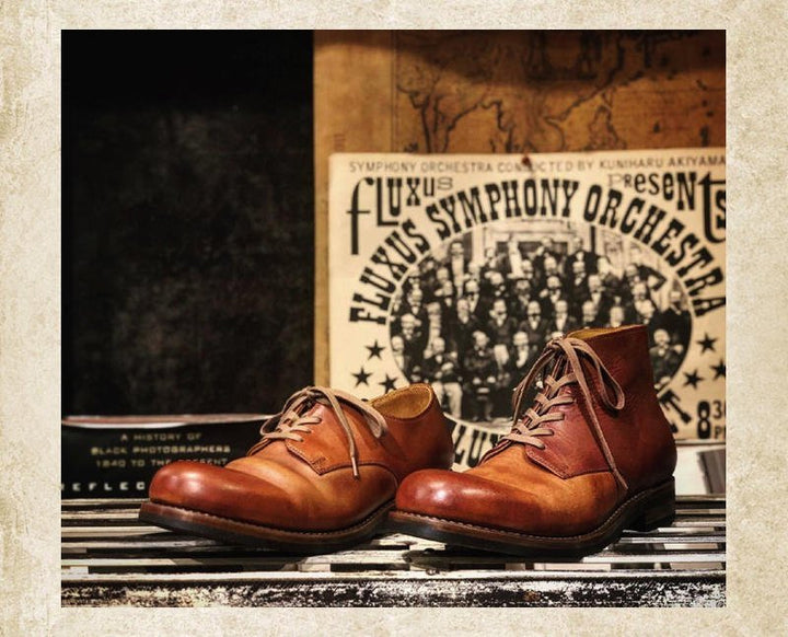 Ford | Herren Schnürstiefel Leder Vintage Ankle Boots