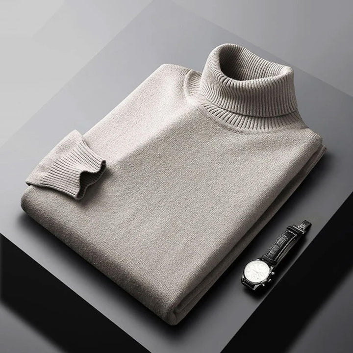 Bertram | Herren Rollkragenpullover Langarm - Orange - Image 2
