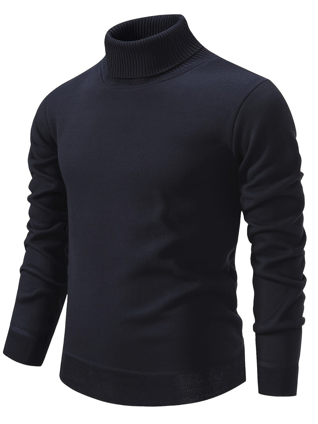 Bertwin | Herren Rollkragenpullover Warm Gefüttert - Black - Image 14