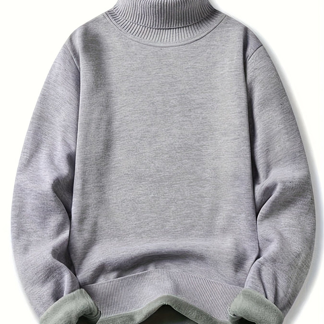 Bertwin | Herren Rollkragenpullover Warm Gefüttert - Black - Image 16