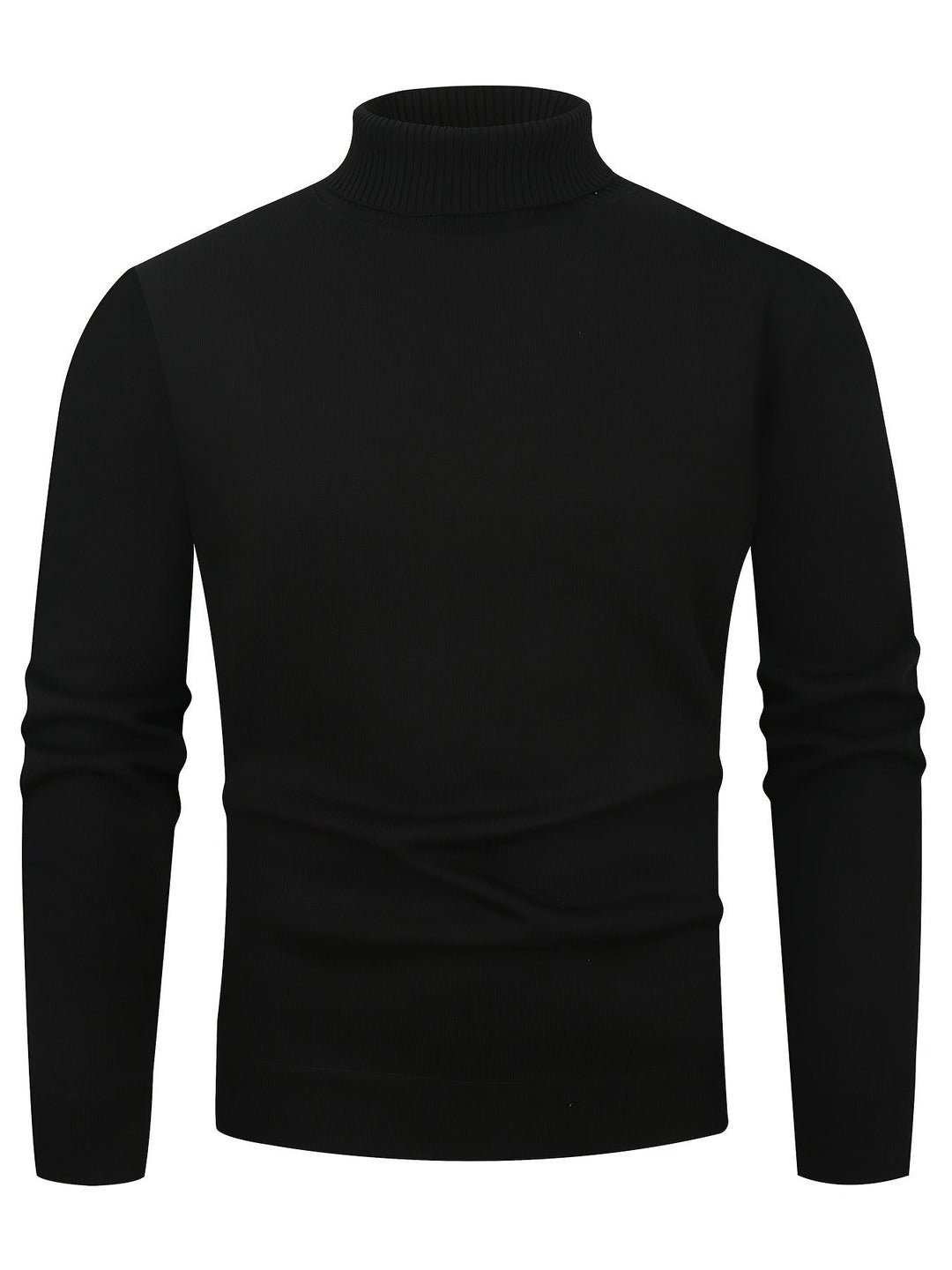 Bertwin | Herren Rollkragenpullover Warm Gefüttert - Black - Image 3