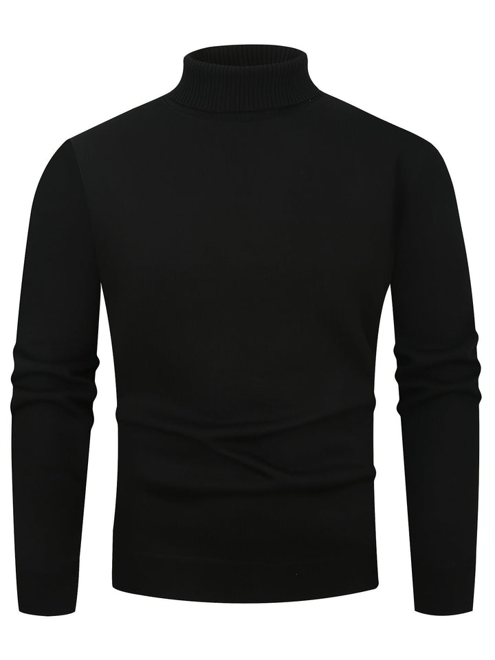 Bertwin | Herren Rollkragenpullover Warm Gefüttert - Black - Image 3