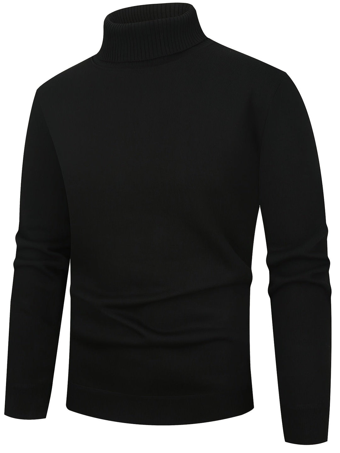 Bertwin | Herren Rollkragenpullover Warm Gefüttert - Black - Image 4