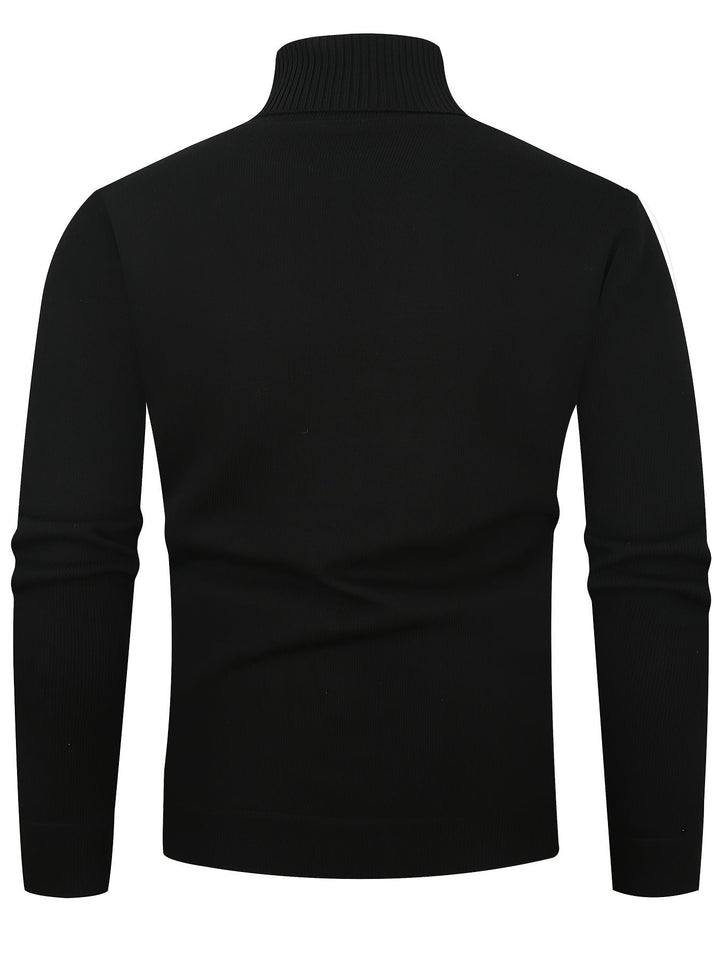 Bertwin | Herren Rollkragenpullover Warm Gefüttert - Black - Image 7